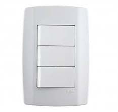 Conj.SLIM C/PLACA 3 TECLAS SIMPLES -Ilumi