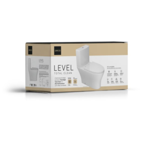 KIT BACIA C/CX ACOPL. LEVEL TOTAL CLEAN BRANCO KP.8520.17 - Deca