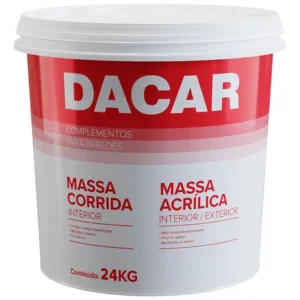 MASSA CORRIDA BALDE PLASTICO C/24KG - Dacar