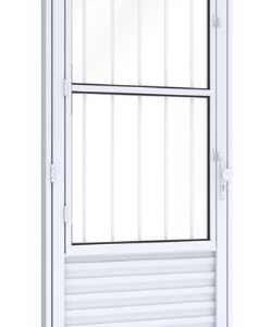 PORTA DE ALUMÍNIO DE GIRO COM POSTIGO COM GRADE 215X85X6,5 - Riobras (encomenda)