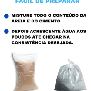 Kit pequenos reparos -6kg Cimento 1 lata Areia Grossa